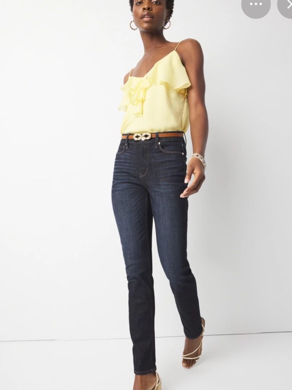 White House Black Market  High-Rise Straight Jeans